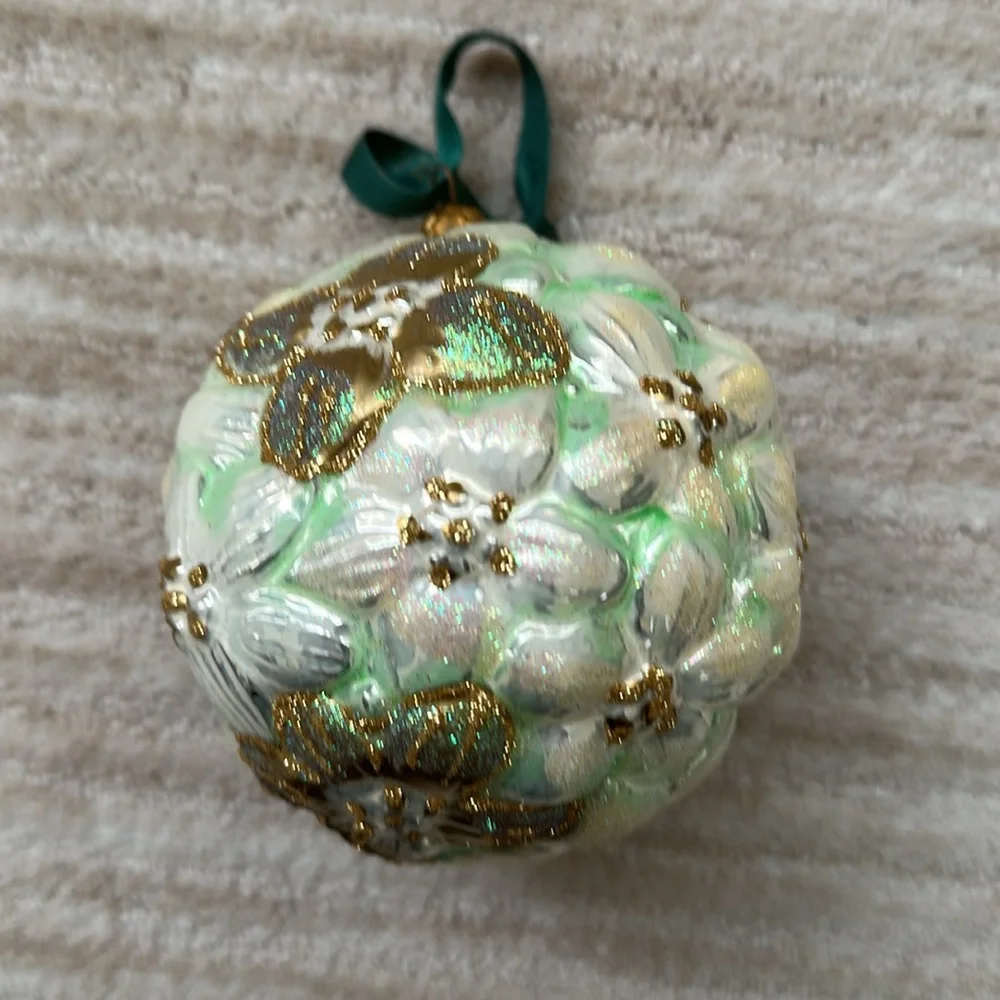 Kurt Adler Garden Of Mary Polonaise Vatican Library Collection Glass Ornament